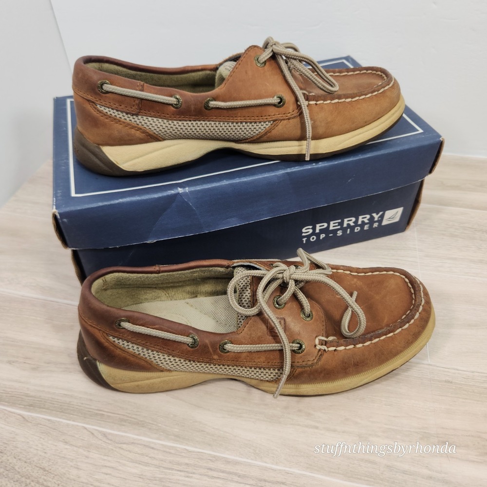 Sperry Women Intrepid Brown Boat Deck Shoes Size 6 M w/Original Box loader - Picture 4 of 8